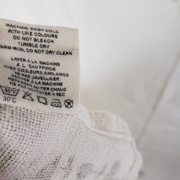 Anthropologie Knotted Macrame Overlay Shower Curtain Ivory Cotton Boho Fringe - Picture 5 of 12